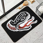 Snake Traditional Tattoo Flash  Pet-Safe Bath Mat