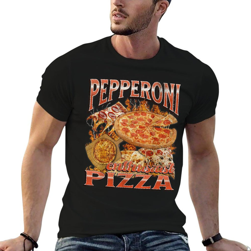 Funny Pepperoni Pizza Oddly Specific Meme Bootleg Graphic  Stretchy T-Shirt