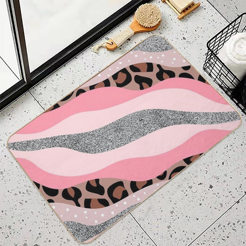 Aesthetic Pink  Dirt-Trapping Bath Mat