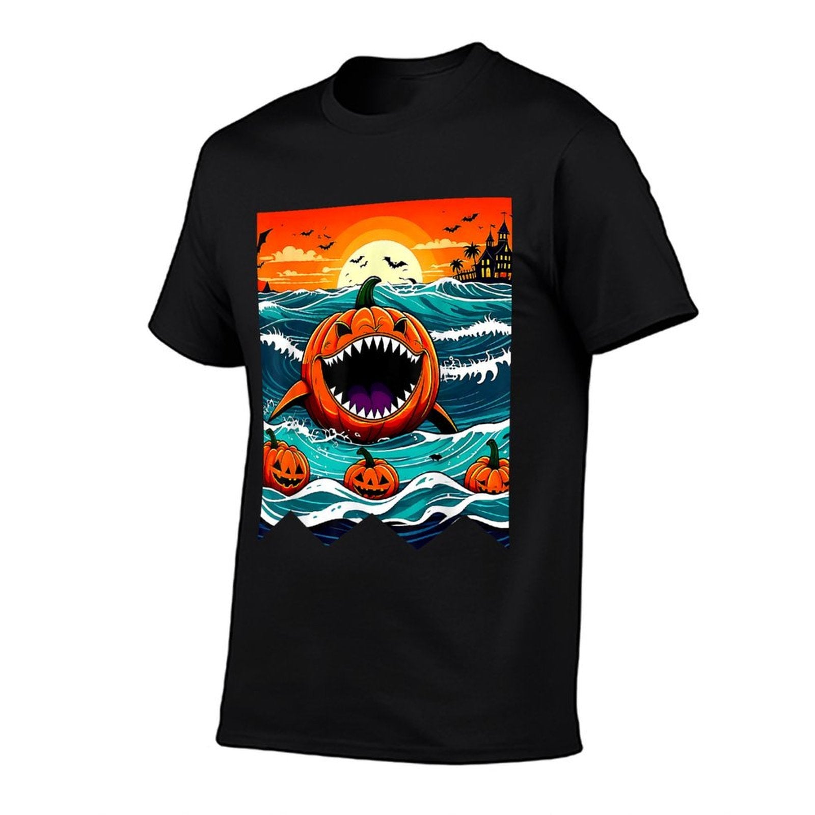 Halloween Pumpkin Shark Funny Summerween Spooky Summer Kids  Affordable Price T-Shirt