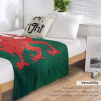 Old Classic Welsh Flag Wales Lightweight Throw Blanket