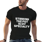 Stirring The Pot Is My Specialty Funny Halloween  Graphic-printed T-Shirt
