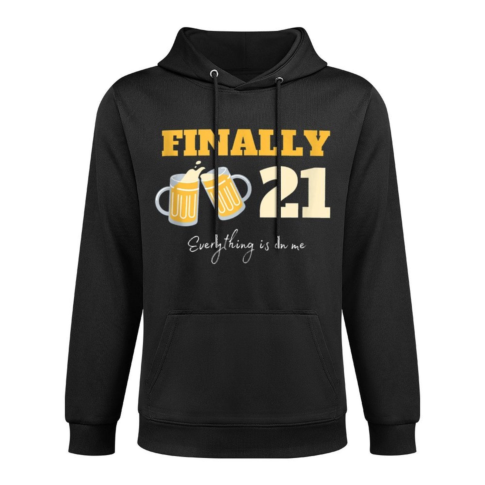 Finally 21-Year-Old Son Daughter Funny Happy 21st Birthday Versatile Streetwear Hoodie