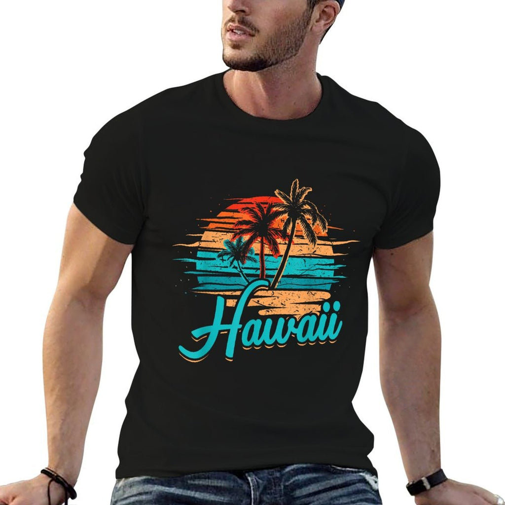 Hawaiian Island Tropical Hawaii Design Vacation Souvenir  Polyester Blend T-Shirt
