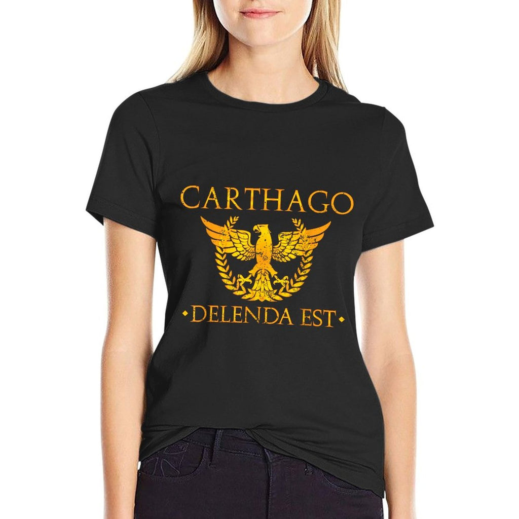 Carthago Delenda Est T-shirt Carthage Must Be Destroyed  Cotton T-Shirt