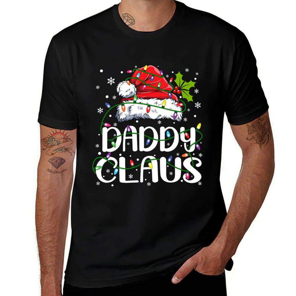Daddy Claus Christmas Lights Pajama Family Matching  Moisture-wicking T-Shirt