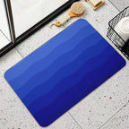 Soothing Blue Ocean Waves Pattern  Dirt-Trapping Bath Mat