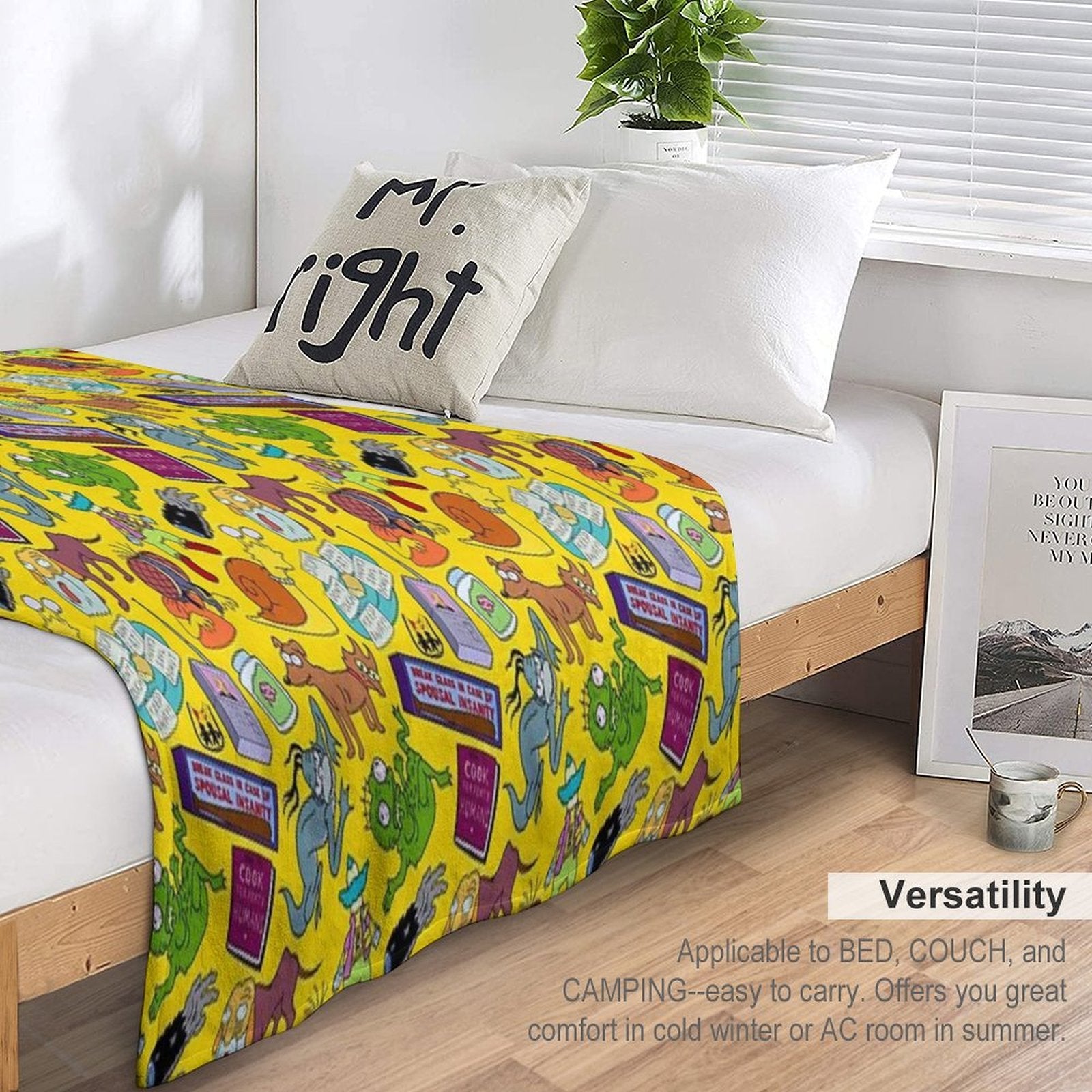 Treehouse of Horror Travel-friendly Throw Blanket