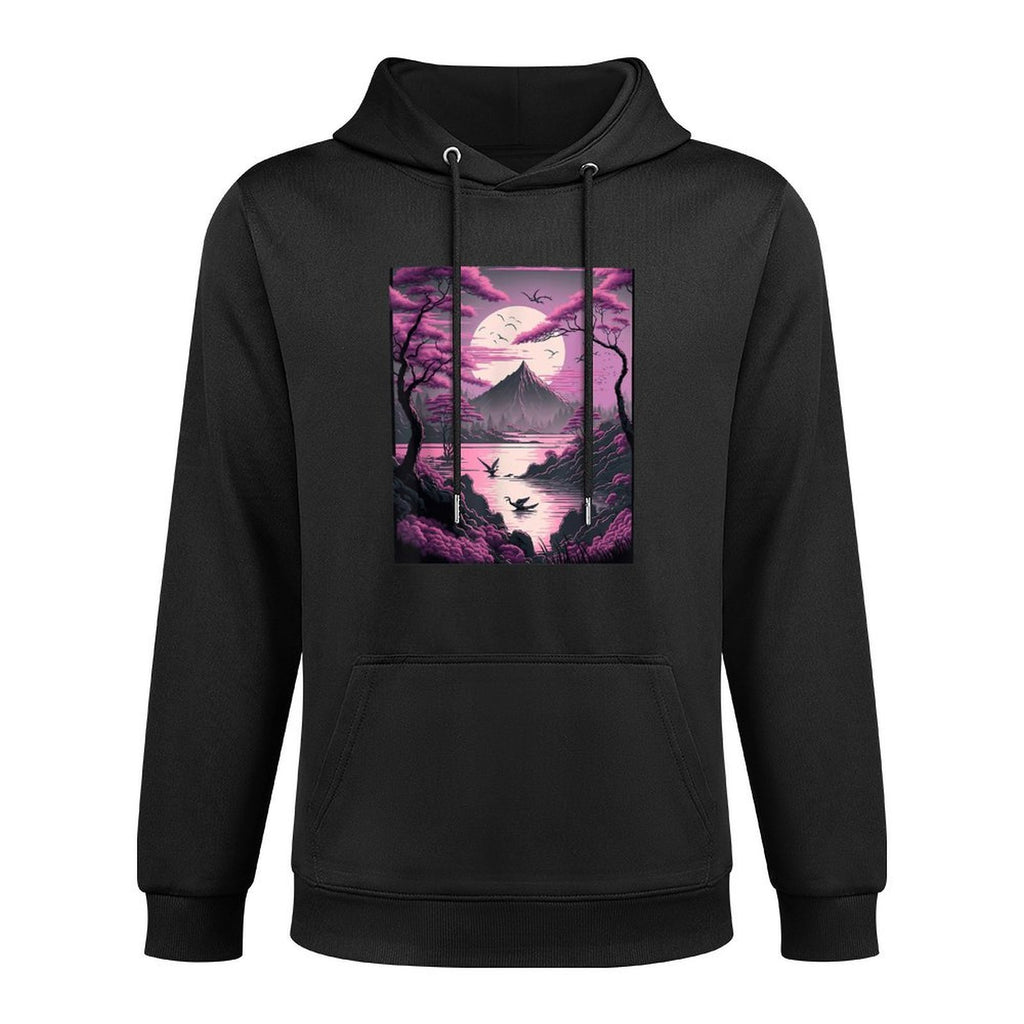 Landscape Fujisan Pilling-Resistant Hoodie