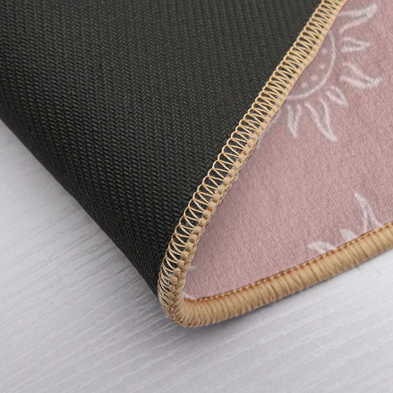 Cute Boho Sun Pattern Bohemian Aesthetic In Muted Colors Pink  Eco-Friendly Bath Mat