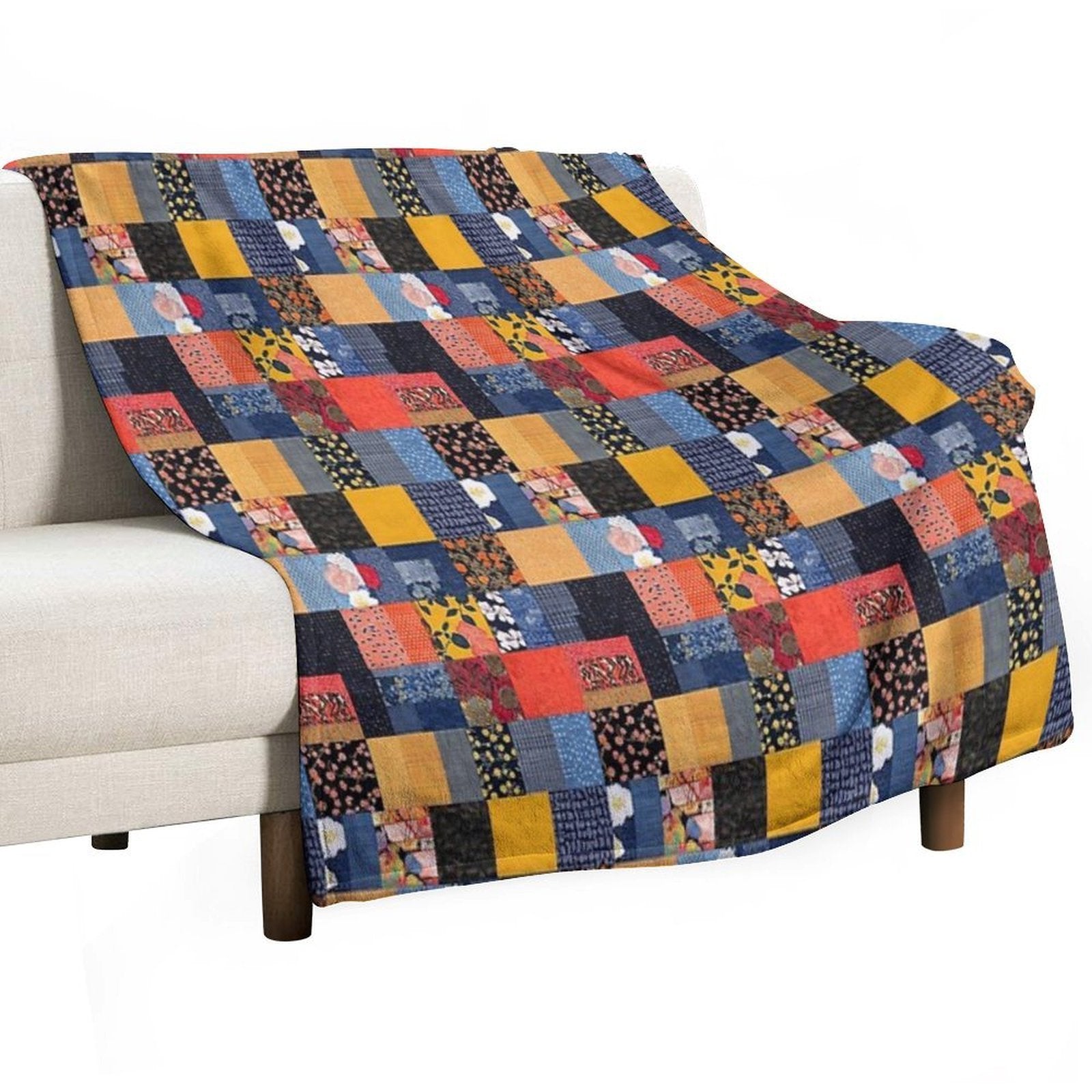 Timeless Korean Patchwork Wrinkle-free Throw Blanket