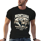 Montana Rocky Mountain Elk, Big Sky Country Design  Lightweight T-Shirt