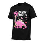 Dinosaur Toddler Girl Sassy Toddler Girls Women  Easy-care T-Shirt