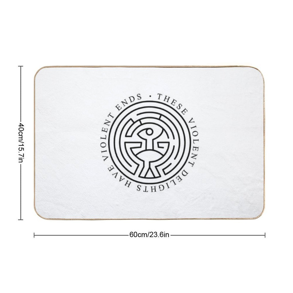 Westworld - These Violent Delights Have Violent Ends (white)  Non-Slip Bath Mat