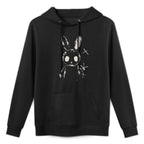 Creepy Cute Bunny Rabbit Alt Goth Grunge Horror Aesthetic, Small Cotton-Polyester Blend Hoodie