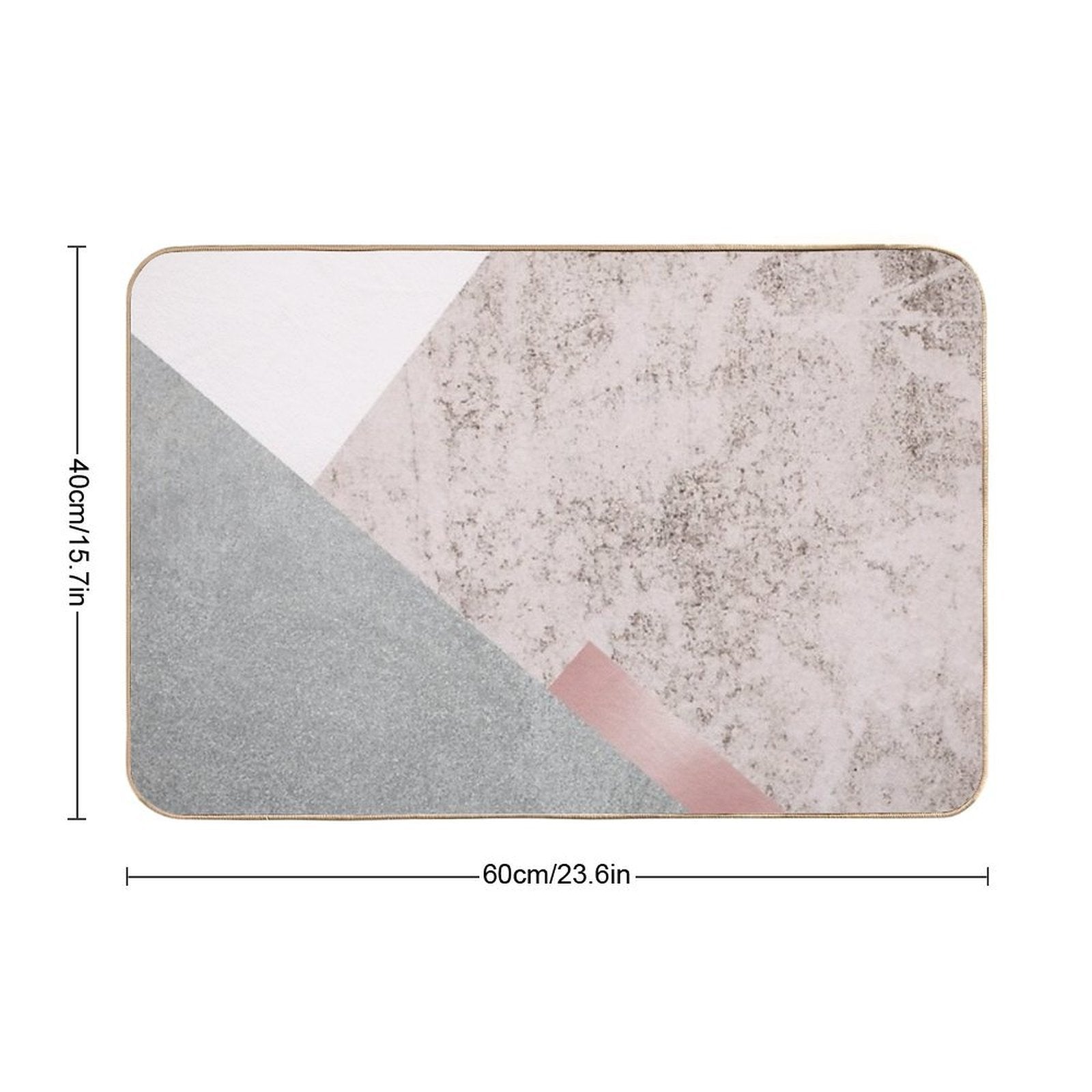 Minimalist Geometric  Odorless Bath Mat