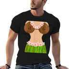 Hawaiian Coconut Shell Bra Funny Halloween Party  Affordable Price T-Shirt