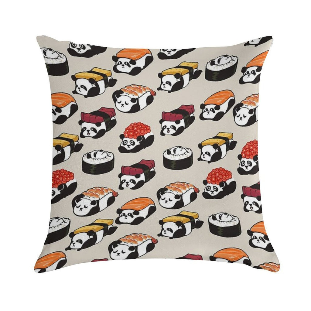 Sushi Panda Soft Gift Ready Throw Pillow