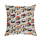 Sushi Panda Soft Gift Ready Throw Pillow