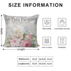 Vintage French Wallpaper, Shabby Chic Roses Soft Style Accent Throw Pillow