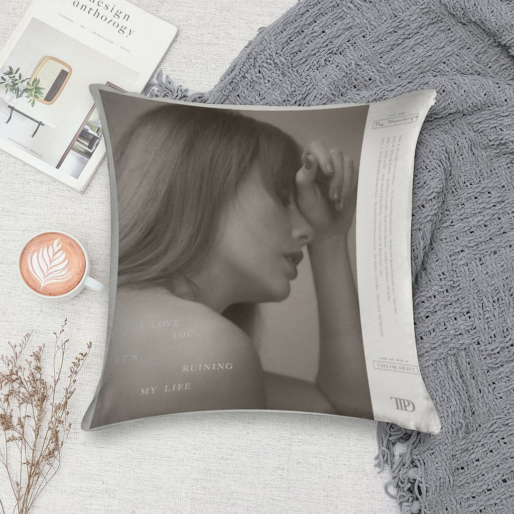 The Tortured Poets Department Soft Shrink-Resistant Throw Pillow