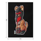 PLAYFUL PUPPY - RED MASK - BEARZOO SERIES Comfort Throw Blanket
