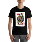 Queen of The Hearts Playing Card Poker  Lightweight T-Shirt