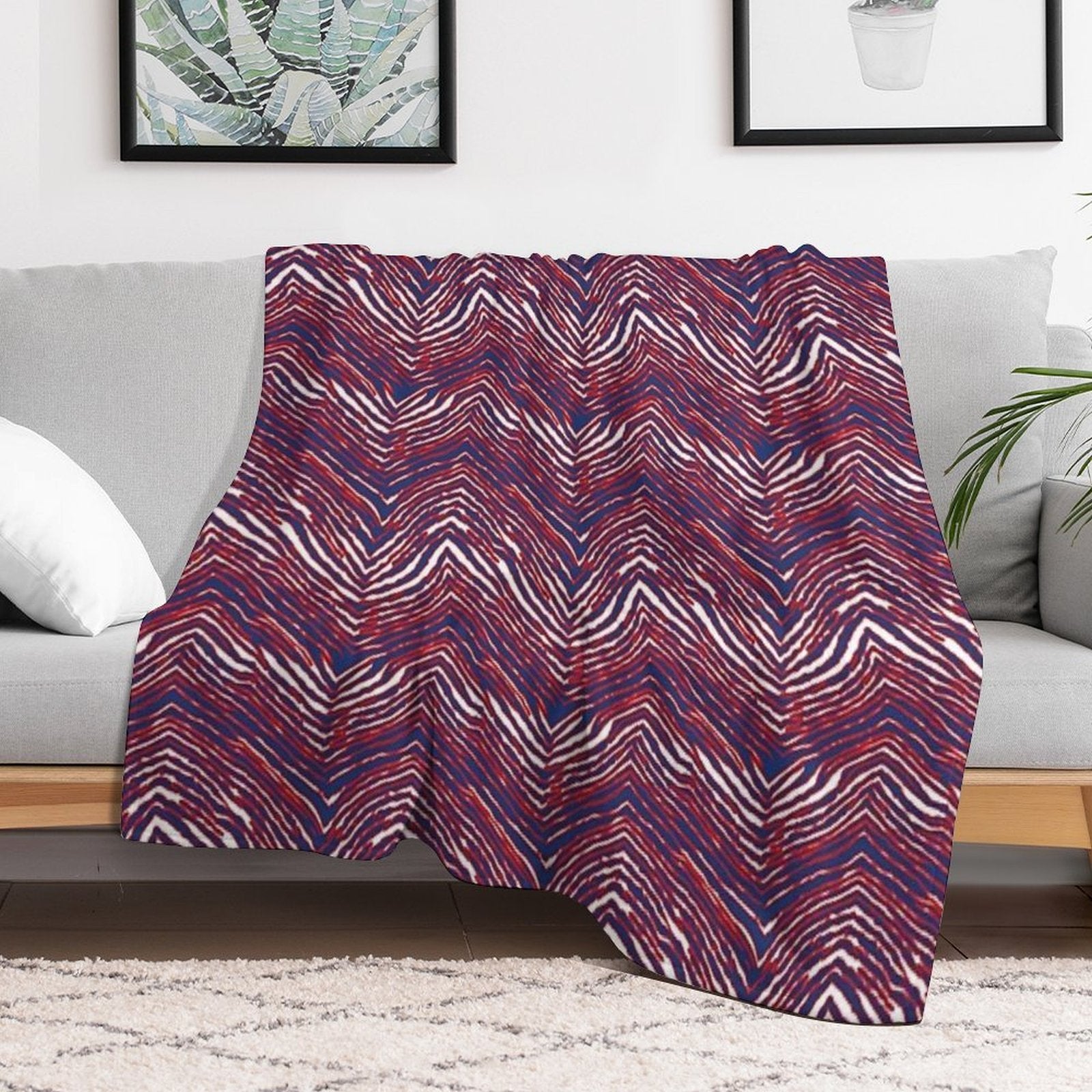 Buffalo ZigZag Pattern Gift-ready Throw Blanket