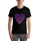Purple And Pink Ombre Hearts Comfortable T-Shirt