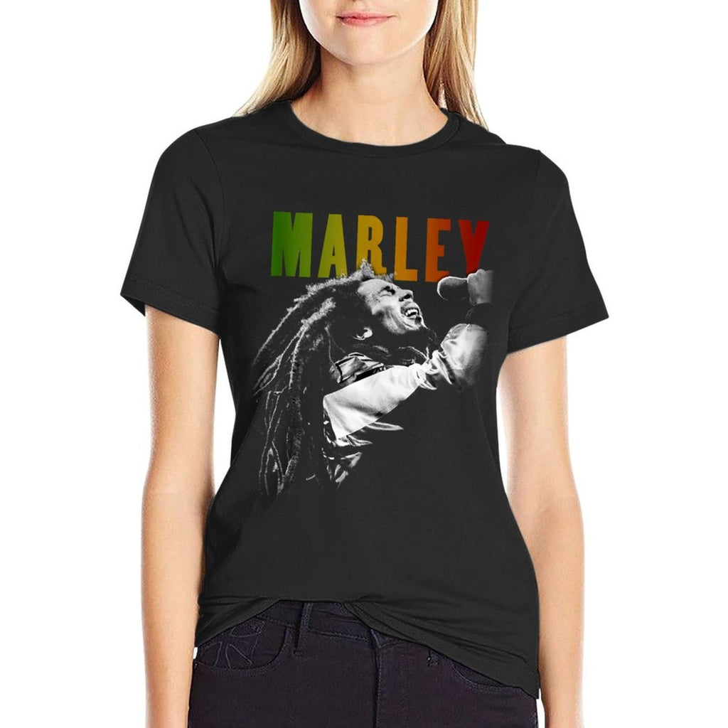 Bob Marley Rastaman Vibration Washed  Eco-friendly Material T-Shirt
