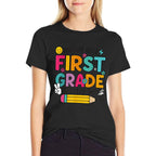Watch Out First Grade Here I Come Back To School 1st Grade  Stretchy T-Shirt