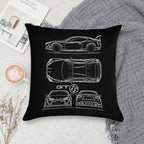 The GT86 Blueprint Soft Multiple Sizes Throw Pillow