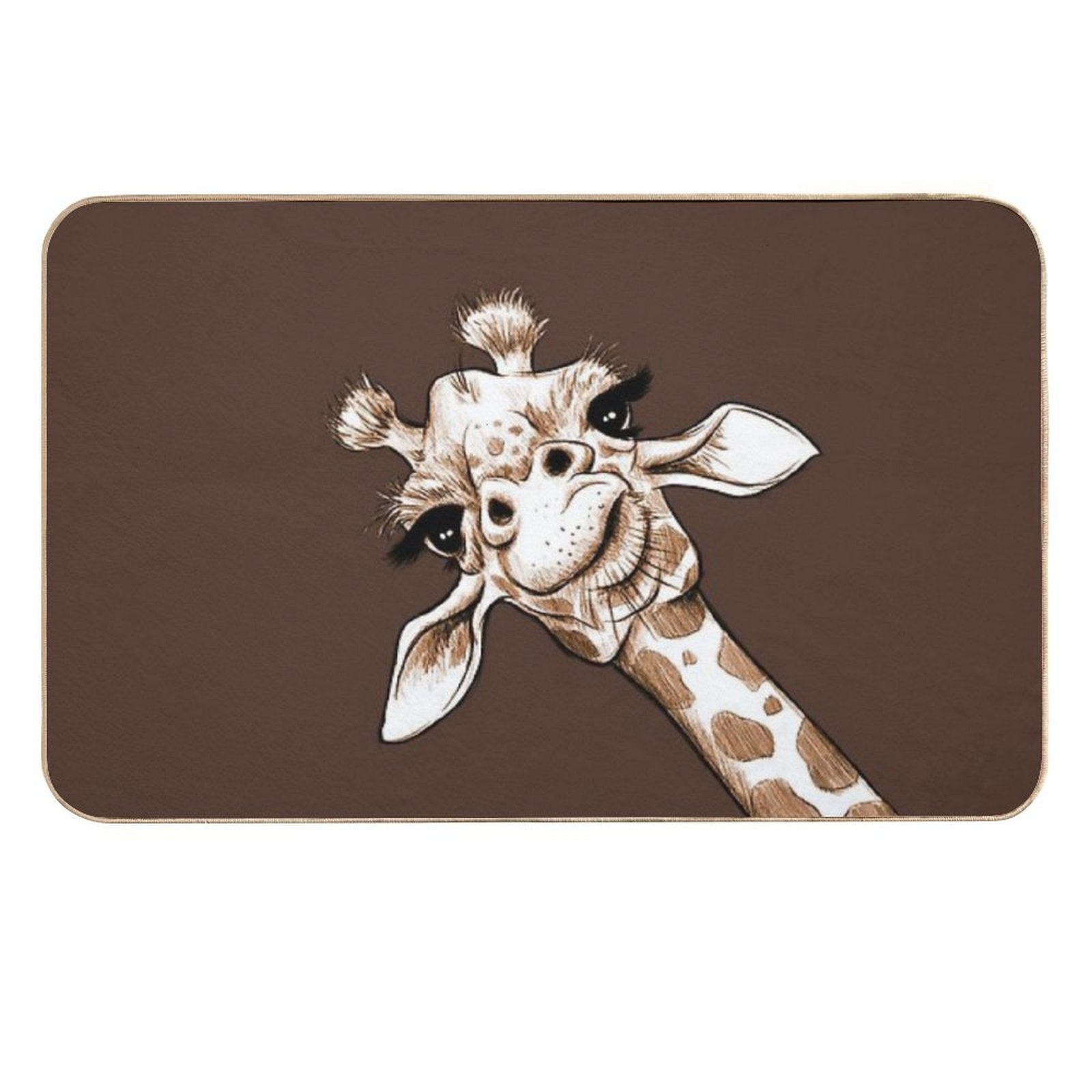 Sketch Giraffe Art  Long-Lasting Bath Mat