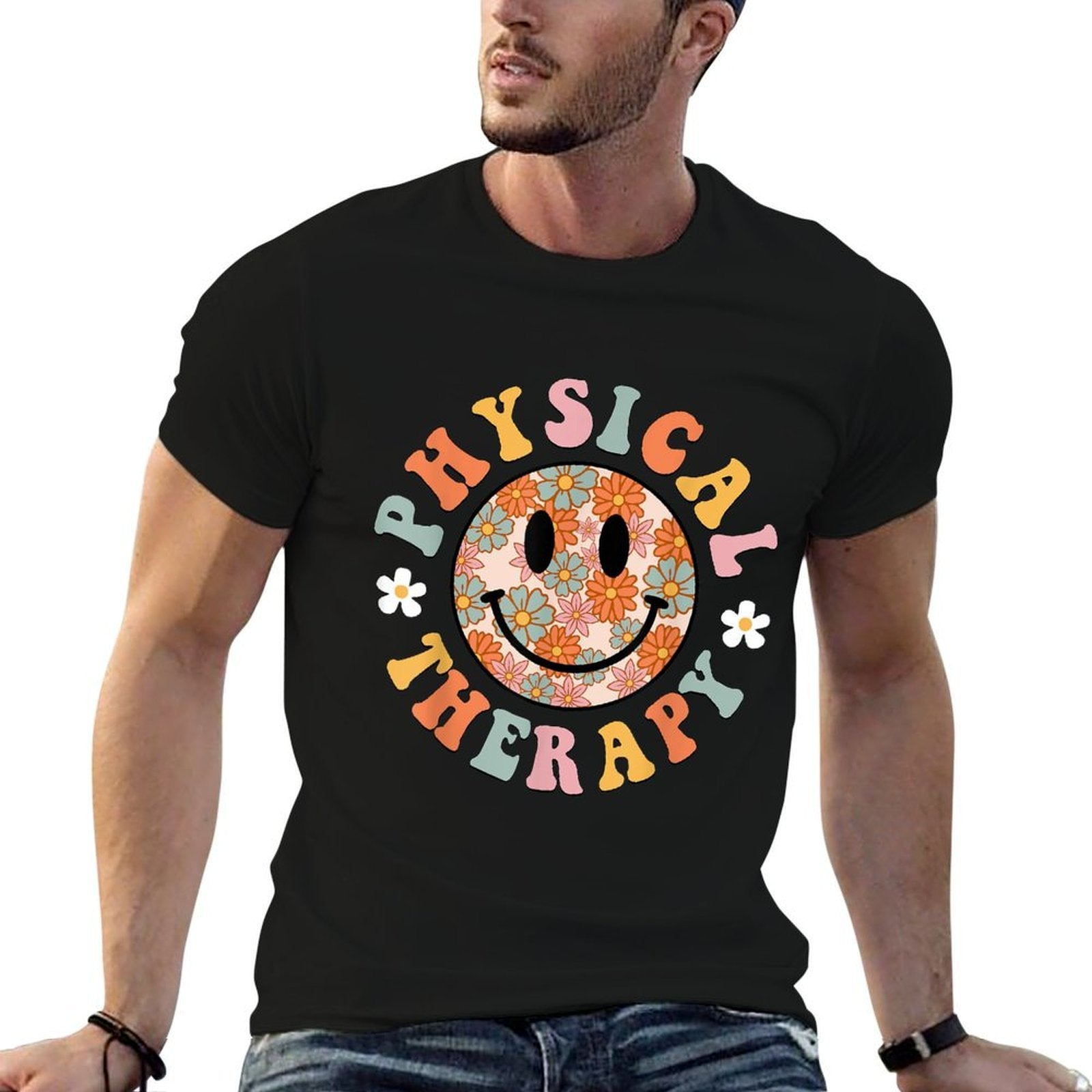 Groovy Physical Therapy Week Physical Therapist PTA PT  High-quality Stitching T-Shirt