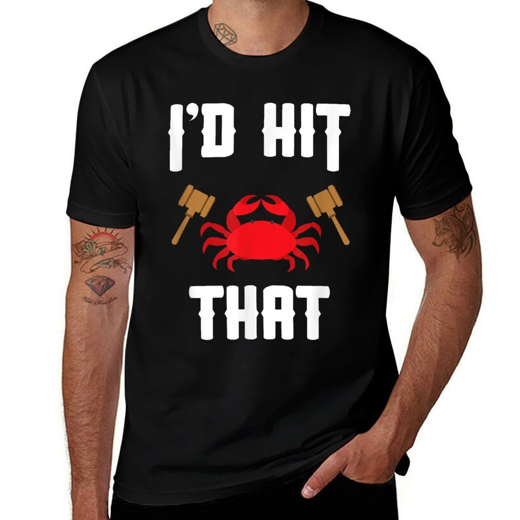 Crab Lovers Id Hit That Funny Maryland Seafood Fan  Soft T-Shirt