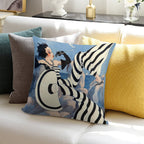 French Art Deco Woman Haute Couture Fashion Soft Washable Throw Pillow