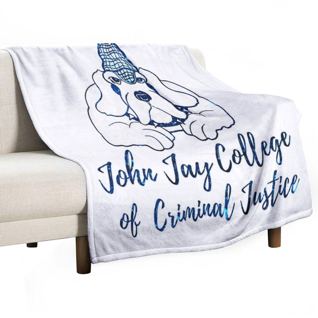 Glitter John Jay College of Criminal Justice Easy Care Throw Blanket