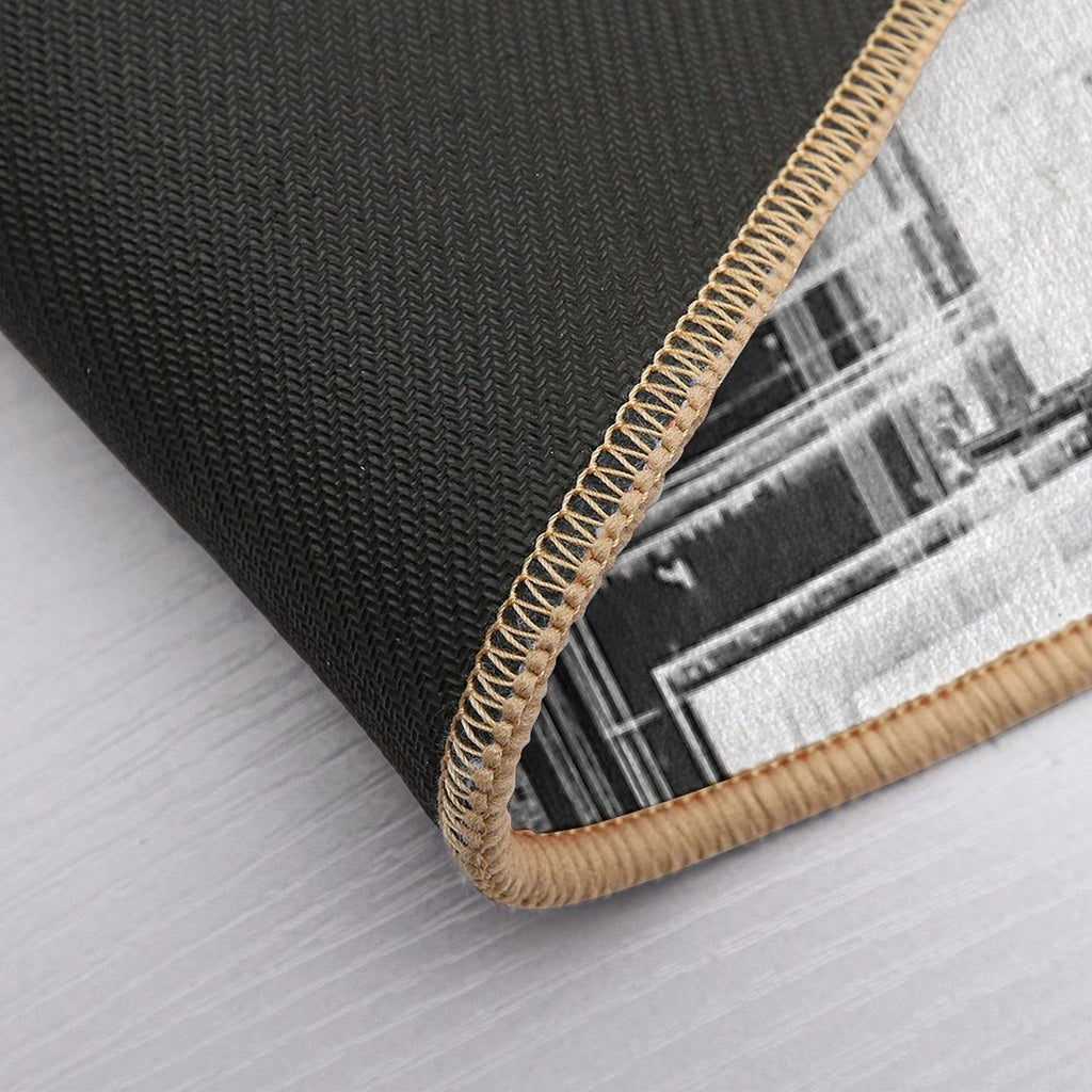 Decorative Red And White  Dirt-Trapping Bath Mat