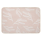 Pattern Design With Leaf Brach Drawing  Slip-Resistant Bath Mat