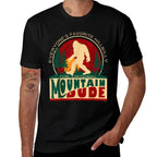 Mountaineering Gifts by PLOLDS Funny Sasquatch, Womens Unisex Adults, Black,, Regular Fit, Small  Relaxed-fit T-Shirt