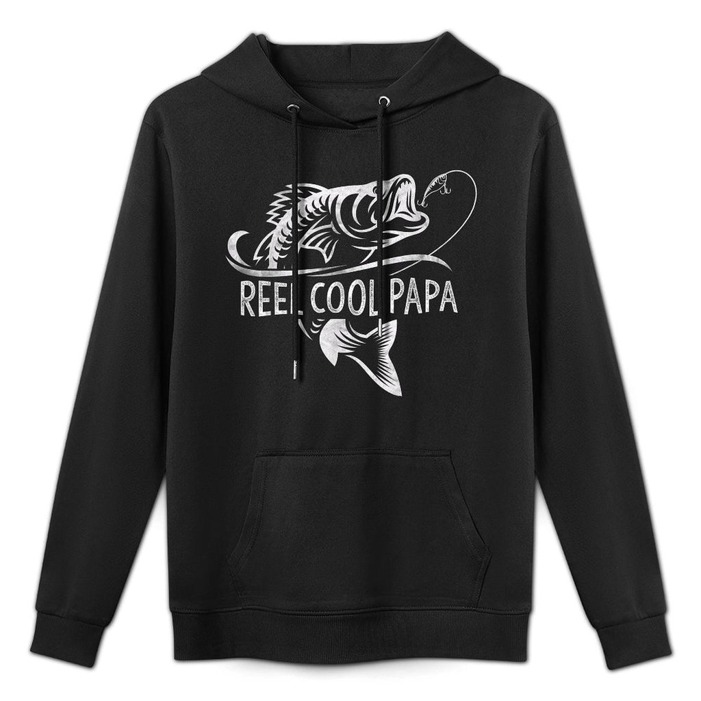 Reel Cool Papa Fishing Dad Gifts Fathers Day Fisherman Fish Pilling-Resistant Hoodie