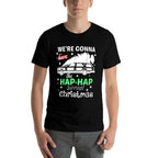 Were Gonna Have The Hap Hap Happiest Christmas - Unisex-Adults, Red, Small,, Cotton 50 Polyester 50  Graphic-printed T-Shirt