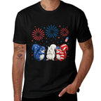 Squirrel USA Patriotic 4th of July Gifts Men Women Kids  Cotton T-Shirt