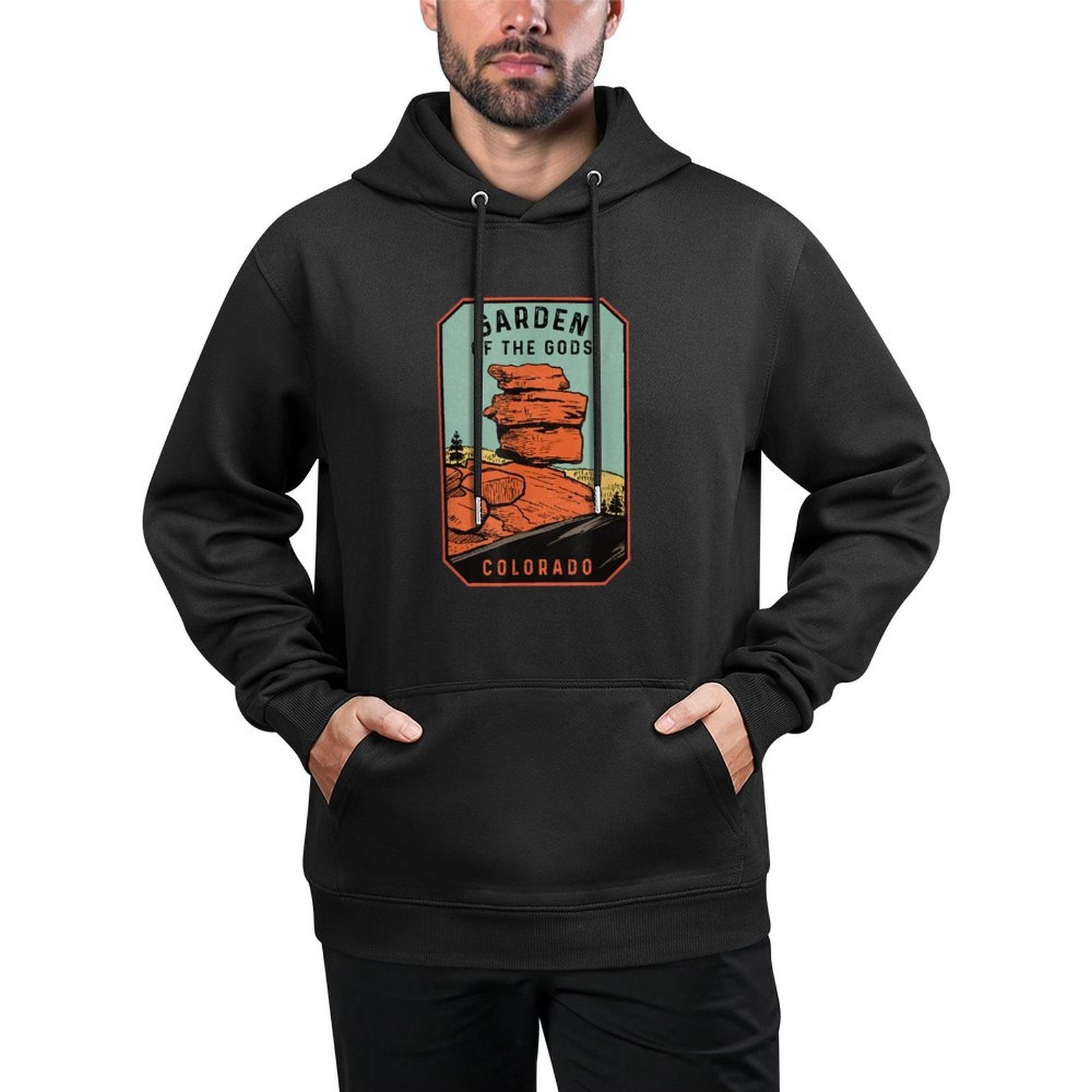 Garden of The Gods Colorado Retro Shrink-Resistant Hoodie