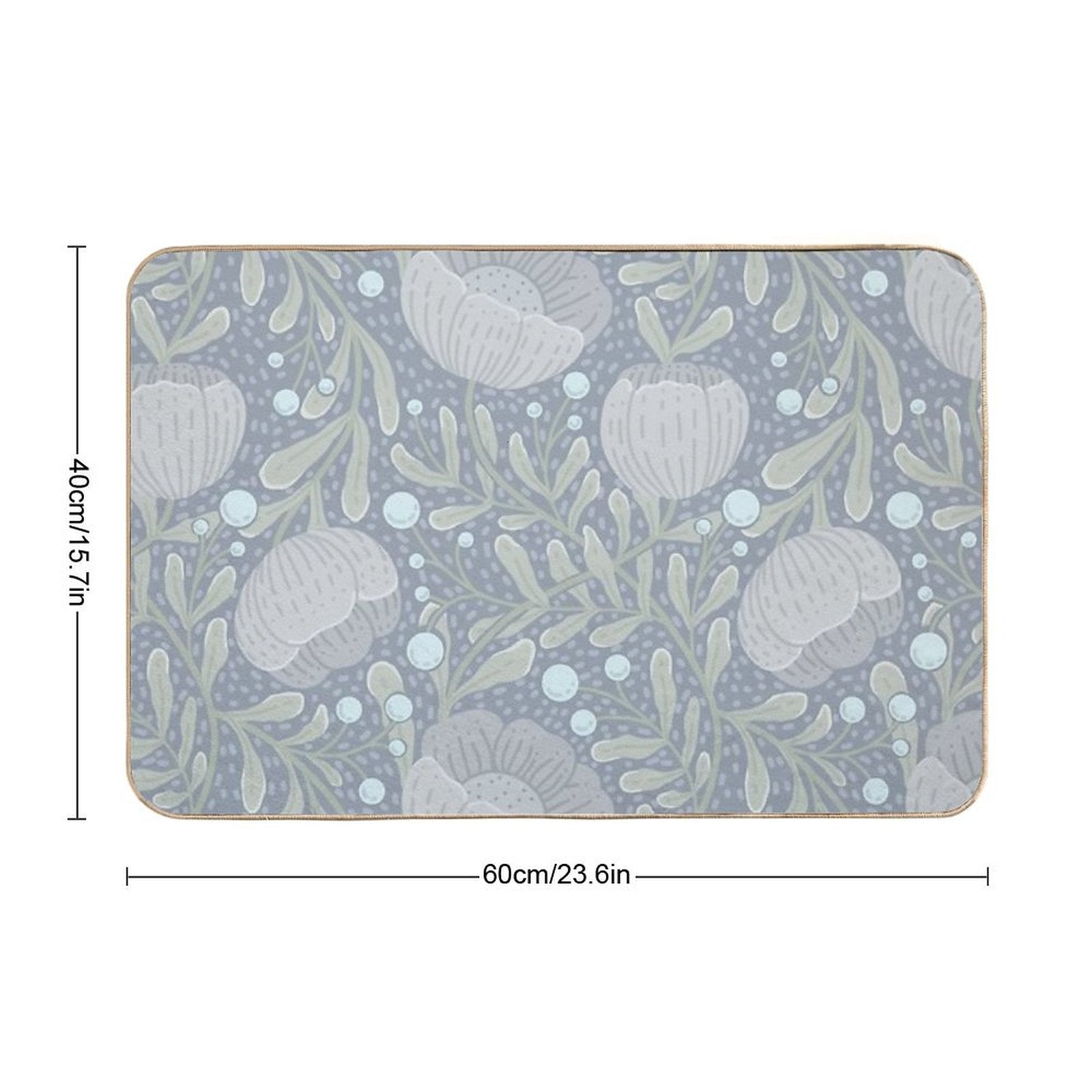 Interweaving of Flowers And Stems  Multi-Purpose Bath Mat