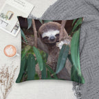 Sloth Soft Short Plush Fabric Throw Pillow