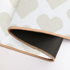 Sunny Yellow Heart Gingham Joy  Anti-Trip Bath Mat