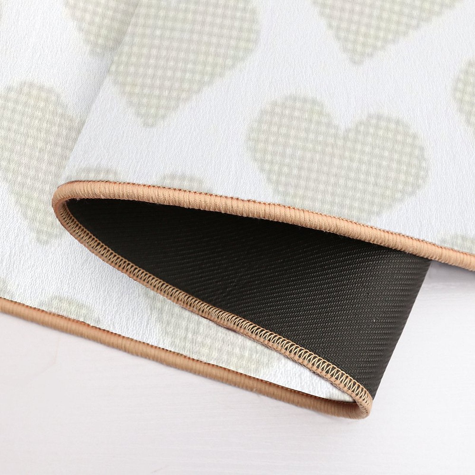 Sunny Yellow Heart Gingham Joy  Anti-Trip Bath Mat