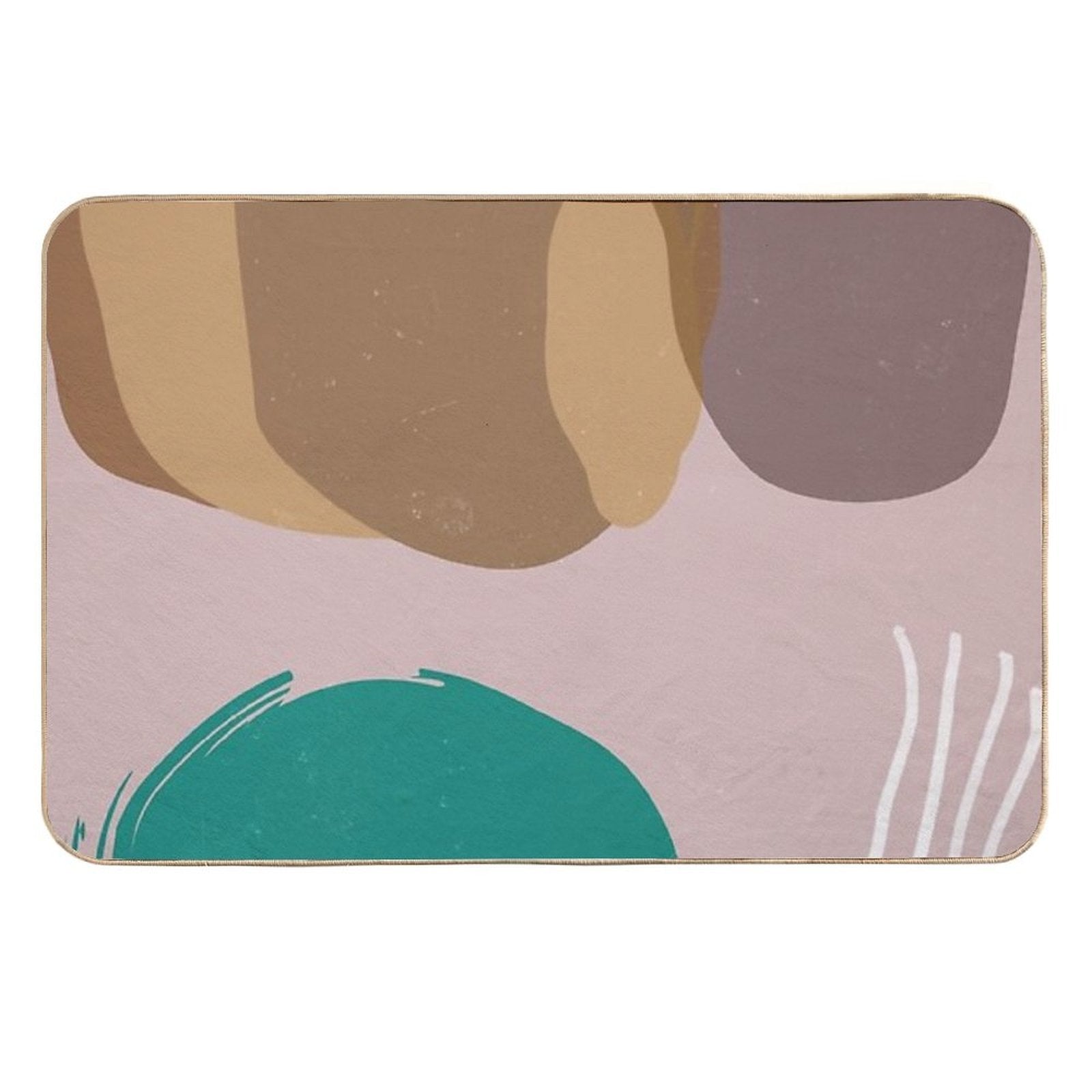 Minimal Shapes Forms Pattern  Eco-Friendly Bath Mat