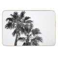 Black And White Palm Tree Print  Picture of The Summer Sky with Two Palms Beachy And Surfing Photography  Versatile Bath Mat